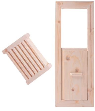 Hemobllo Set Ventilation Bois Pour Sauna Cache Aération Et Résistant à Usure Panneau à Lames Pour Circulation Air Salle De Sauna Et Bain De Vapeur