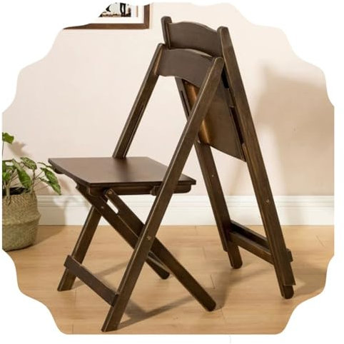 RTVGNSZSJL Klappstuhl Aus Bambus，Klappstühle Mit Rückenlehne Aus Holz，Tragbarer Küche Barhocker Mit Fußstütze，klappbar Esszimmerstühle