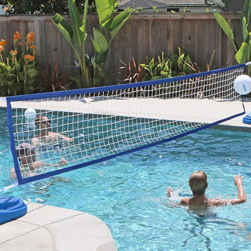 Remplacement de Filet de Volleyball Piscine, Filet Volleyball Piscine Lourde 3x15ft pour piscines enracinées pour Jardin, Jeux d'eau, extérieur