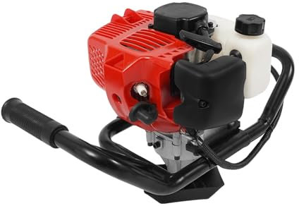 panfudongk Trapano per fontana, motore a benzina, trapano a mano, motore per giardinaggio, 52 CC, motore a 2 tempi, per foro a terra, per giardino, paesaggistica, trapano non incluso