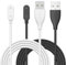 Tobfit Cavo di ricarica per Huawei Watch Fit/2/3/New/Mini/Eleganti, Samsung Galaxy Fit 3, Huawei Band 10/9/8/7/6/6Pro, Honor Band 6/Watch ES, cavo di ricarica magnetico USB (nero/bianco)