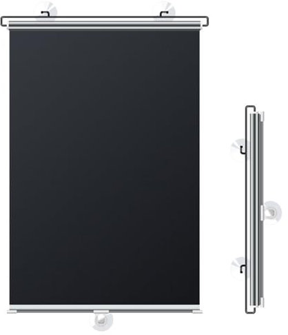 Opaco Retráctiles Persiana Enrollable con Ventosa Negro Estor Enrollable Opaca,Cortinas Blackout Protección UV, Estores Temporales Portátiles Estor Térmico, para Cocina/Oficina/Coche