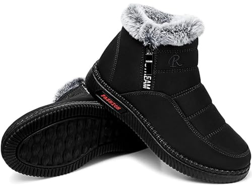 Lvptsh Bottes de Neige Femme Chaussures d'hiver Bottines Fourrure Doublure Chaude Confort Bottines