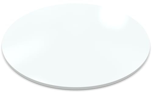 AUPROTEC Tischplatte rund Ø 800 mm - 25 mm stark, Kratzfest & pflegeleicht I ideal für Esstisch, Couchtisch & Wohnbereich I vielseitig einsetzbar I Weiß mit ABS Kante