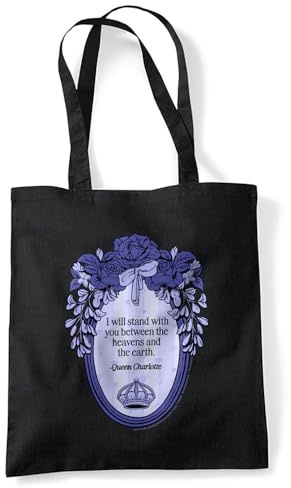 Bridgerton I Will Stand With You Bolsa Tote Reutilizable para Compras y Viaje, Negro