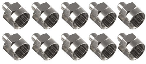 POPPSTAR 10x SAT F-Abschlusswiderstand Endwiderstand mit F-Norm für offene F-Anschlüsse zum Anschluss an F-Buchse (Multischalter, LNB, Tuner, Dosen), 75 Ohm