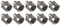 POPPSTAR 10x SAT F-Abschlusswiderstand Endwiderstand mit F-Norm für offene F-Anschlüsse zum Anschluss an F-Buchse (Multischalter, LNB, Tuner, Dosen), 75 Ohm