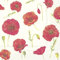 IHR Papier-Servietten Polly cremefarben rot Mohnblumen 20 Stück 3-lagig 33 cm quadratisch