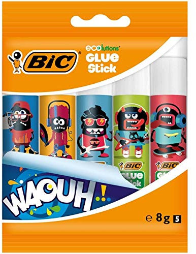 5 Bâtons de Colle (3 pochettes de 5) ecolutions Glue Stick - BIC