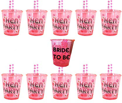 We Personalize 1 Bride to Be Shot Glass & 15 Hen Party Shot Glasses Hen Night do Accessories