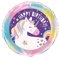 Folien-Geburtstags-Luftballon - 45 cm - Einhorn-Party