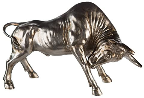 Casablanca - Skulptur, Dekofigur - Stier - Poly - antikfinish - Länge 45 cm