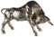 Casablanca - Skulptur, Dekofigur - Stier - Poly - antikfinish - Länge 45 cm