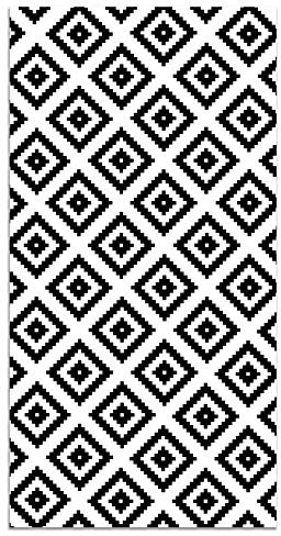 Panorama Tapis Vinyle du Sol Salon - Différentes Tailles - (Carrés Noirs 300x200 cm)