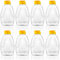 FIREBOOMOON Lot de 8 pots à miel vides en plastique transparent de 473,6 g avec couvercle à rabat pour le stockage et la distribution