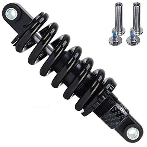 aiNPCde Mountain Bike Rear Shock MTB Coil Spring Suspension 125/150/165/190mm with Bushing and Screw 150Lbs to 2000Lbs (Color : 190mm, Size : 1500Lbs)