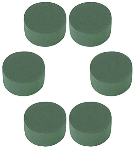 FOMIYES 6Pcs Blumenschaumblöcke Blockgrüner Styroporblock für Künstliche Blüten Rund Nasse Und Trockener Schaumstoffsteine ​​Florist Schaum für Blütenarrangements 12 cm