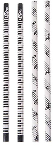 4 stücke Musiknote Bleistift HB Standard Bleistift Musik Schreibwaren Piano Notes Schüler Geschenk Langlebig und Nützlich
