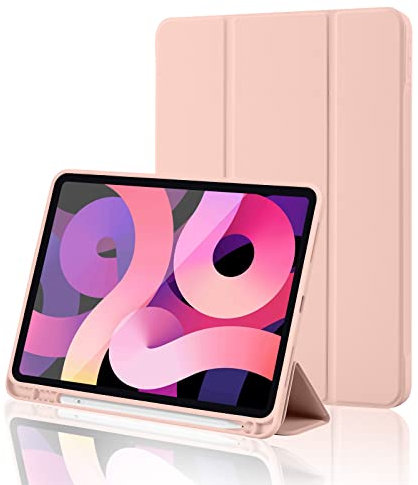 Custodia Cover per iPad (A16) 11 Generazione 11 Pollici 2025/iPad 10 Generazione 2022 iPad 10,9 con portapenne, Cover Tablet Sottile con Retro in Morbido TPU con Auto Svegliati/Sonno,