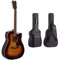 Yamaha FX370C Elektroakustische Gitarre mit Cutaway: Tobacco Sunburst & CAHAYA Gitarrentasche Akustikgitarre Gig Bag Guitar Case wasserdicht gepolsterte Gitarre Rucksack Verdickte Gitarrentasche