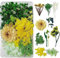 Fiori Secchi per Resina Fiori Secchi Decorativi Fiori Secchi per Candele Fiori Secchi per Decorazioni per Resina Epossidica Bouquet Fiori Secchi Scrapbooking Decorazioni Floreali(verde e giallo)