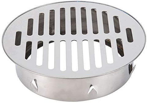 Drenaje de Piso de Acero Inoxidable, Cubierta de Rejilla Redonda Antibloqueo Redonda, Coladores de Drenaje de Balcón para Baño, Cocina(160 Flat Mouth)