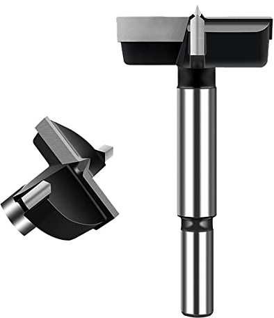 ASNOMY 2-1/4 Inch Forstner Drill Bit, Carbide Tipped Forstner Bit for Hard Wood, Wood Drilling Hole Saw Set Woodworking Hinge Cutter Tool Kits for Wood Plastic Plywood