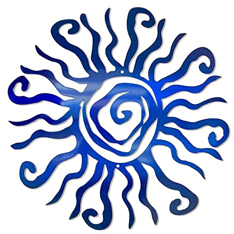 Egujiwa Décoration murale en métal pour intérieur et extérieur - Sculpture murale en métal pour maison, chambre à coucher, salon, bureau, jardin, cour, terrasse (A)