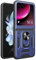 ESTH® Case for Motorola Razr 40 Ultra with Slide Camera Cover, Military Grade Shockproof Protective Cover with Rotatable Metal Ring Kickstand [Support Magnetic Car Mount], Blue