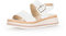 Gabor Damen Keilsandalen, Frauen Sandalen,Moderate Mehrweite (G),Strandschuhe,Keilsandaletten,Keilabsatz,Wedge-Heel,Weiss (LDS),41 EU / 7.5 UK