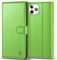 Kuafcase Compatible for iPhone 12 Pro Max Case with 4 Card Slots Magnetic Closure Kickstand Shockproof Protective Phone Case Compatible for iPhone 12 Pro Max - Grass Green