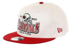 New Era Arizona Cardinals NFL White Original Teamcolour Helmet Red 9Fifty Snapback Cap - One-Size