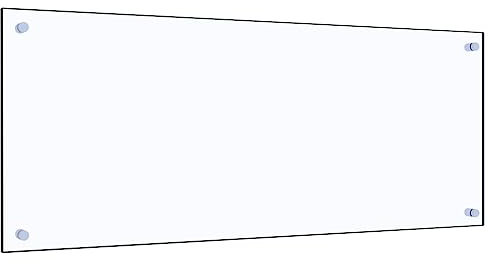 AUVYI Küchenrückwand aus Hartglass 100x40 cm Transparent Spritzschutz Glas Herd Wandschutz