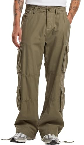 Urban Classics Herren Cargohose Double Cargo Pants, Cargohose für Männer, Regular Fit, erhältlich, Größen 28-44