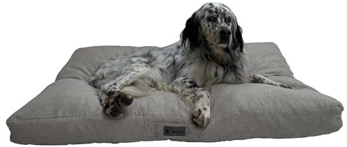 MaxCor Rechteckiges Hundekissen aus Memory-Schaum, orthopädisch, groß, beige, wasserdicht und entspannend, lindert und bewahrt die Gelenke, verformt sich nicht und ist maschinenwaschbar