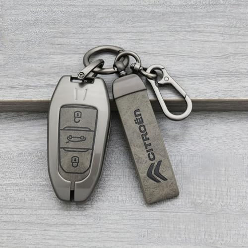 JAMCHE Couvercle de Porte-clés pour Citro-en C5X C3XR C4 C6 C5 AIRCROSS, Coque de clé de Voiture Anti-Rayures et résistante à la saleté, étui de Protection pour clé de Voiture, Accessoires,B