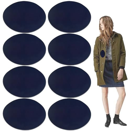 8 Rodilleras Termoadhesivas de Plancha, Rodilleras Niños Parche de Ropa arches Termoadhesivos de Ante Rodilleras Termoadhesivas Niños Ovaladas de Tela Ideales para Pantalones Chaquetas Camisas