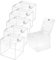 TUKA-i-AKUT 6X Acryl Losbox 25x25x25cm Abschließbar, 3mm Extra Stark Acrylglas Aktionsbox mit Schloß, Spendenbox Einwurfbox Gewinnspielbox Wahlurne Acrylbox Versperrbar, Transparent TKD8260-25cm-6X