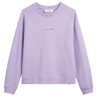 Marc O'Polo Denim Damen Sweatshirt aus Bio-Baumwolle Relaxed Fit, Lila (Wild Orchid), L