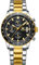 OLEVS Herrenuhren Business Kleid Quarz Multifunktions Chronograph Gold Schwarzes Zifferblatt Edelstahl Kalender wasserdichte leuchtende Uhren Männer
