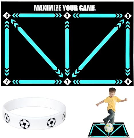 1 stück Fussball Matte mit 1 stück Fußballarmband, Fussballmatte Training Fußballmatte Fussball Matte Training Fussball Matte Ballkontrolle, Geschenke für Fußballliebhaber.