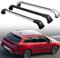 DachträGer RelingträGer für Seat Leon St 2017-2021, Dachgepäckträger Aluminium AbschließBar mit Geschlossene Dachreling A Paar,Silver Black-1 Pair