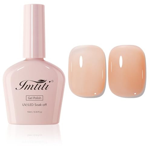 Imtiti Jelly Gel Nail Polish, Sheer Nude Skin Color UV/LED Soak Off Gel Polish for DIY Nail Art Manicure and Pedicure at Home (0.34 Fl Oz-968)