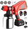 Cordless Paint Sprayer Gun, 750W High Pressure Airless Spraying Machine with 3 Nozzles, 800ML Capacity, 3 Spray Patterns, Flow Rate 0~900Ml/min, 2 Battery, for Furniture, Fence, Car, Chair