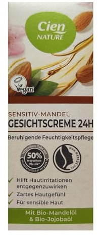CIEN NATURE Gesichtscreme 24H mit Sensitiv-Mandelöl 1x50ml