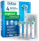 4 Aufsteckbürsten Zahnbürstenköpfe Kompatibel mit Oral-B Zahnbürsten Abgewinkelte Borsten für Tiefenreinigung CliniCaps AngleAct Doppelter Aseptischer Schutzbeutel und Schutzkappe