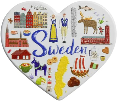 Schweden-Reise-Souvenir, 3D-Kühlschrankmagnet, Kühlschrankdekoration, Magnet