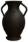 Vaso decorativo a forma di anfora greca, brocca in ceramica con due manici in stile antico, scultura decorativa per interni (nero)