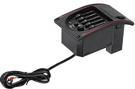 Akozon 5-Band-Akustik-E-Gitarren-Vorverstärker-Equalizer-Tonabnehmer mit Tuner-LCD-Display