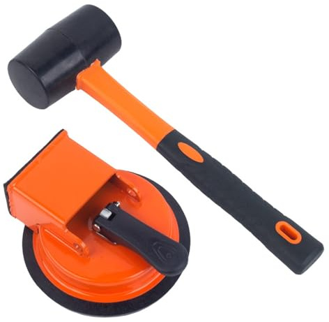 Floor Gap Fixer Tool with Suction Cup - Floor Gap Repair Tool with Hammer for Laminate & Vinyl Plank Floors, Home DIY
